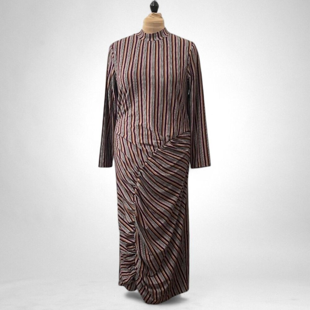 SONCY Knit Striped BodyCon Dress with Rouching NWT! Size 3X (22/24)